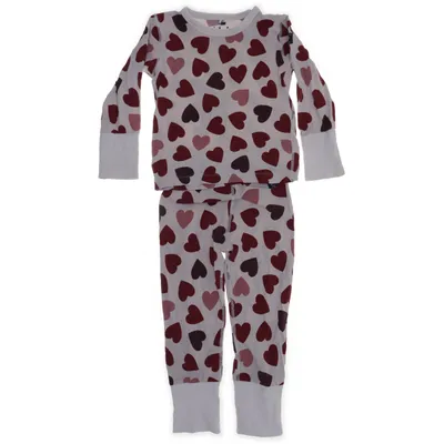 Pyjama (Beige, Meerkleurig) van Polarn O. Pyret Organisch katoen, Elastaan