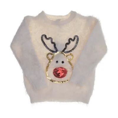 Jultröja (Vit) från Uniq Mini Akryl, Polyester