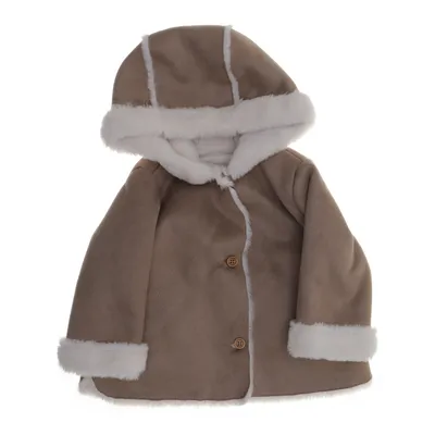 Wintermantel (Beige, Weiß) von Zara