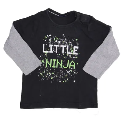 T-shirt à manches longues (Noir, Gris, Vert) de Kiabi Coton, Viscose