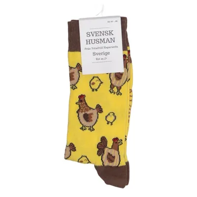 Strumpor (Gul, Brun) från Svensk Husman Bomull, Elastan, Polyamid