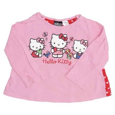 Long sleeve T-shirt (Pink, Red, Multicolored) from H&M x Hello Kitty Cotton