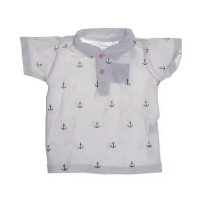 Pikétröja (Vit, Svart) från Fisherfield Bomull