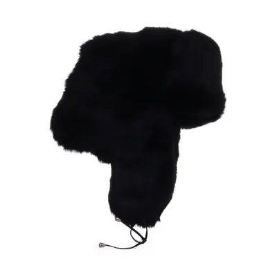 Trapper hat (Black) Rabbit fur, Polyester