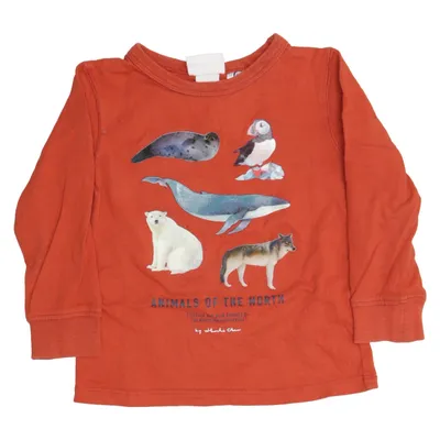Long sleeve T-shirt (Orange, Multicolored) from Whooli Chen x H&M Cotton