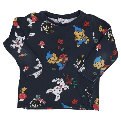 Långärmad t-shirt (Svart, Flerfärgad) från Bamse by Lindex Bomull