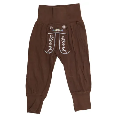 Pantalon en cuir traditionnel (Gipfelkraxler Edelweiss) de Bondi Coton