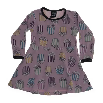 Klänning (Lila, Flerfärgad) från Villervalla Ekologisk bomull, Elastan