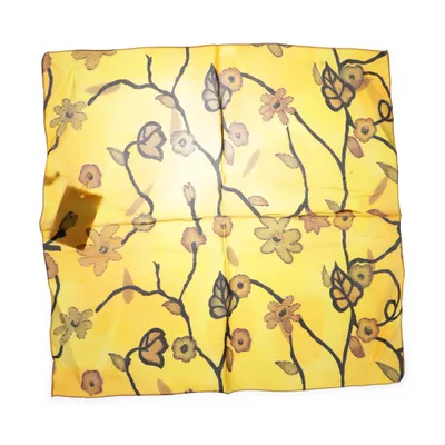 Scarf (Gul, Flerfärgad) Silke