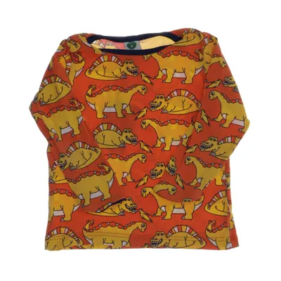 Lange mouwen shirt (Rood, Geel, Wit) van Småfolk Katoen, Elastaan, Modal