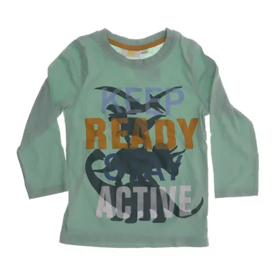 Långärmad t-shirt (Grön, Flerfärgad) från Kids Bomull, Elastan