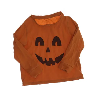 T-shirt à manches longues (Orange, Noir) de Åhléns Kids Coton, Élasthane