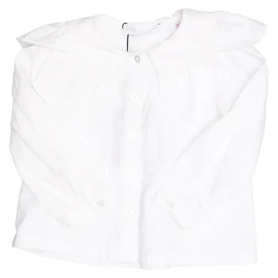 Blouse (White) from Zara Cotton