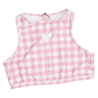 Brassière (Rose, Blanc) de Lazy Oaf Élasthane, Polyamide, Polyester