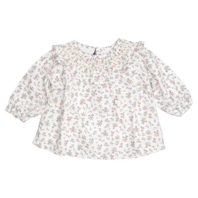Blouse (Wit, Meerkleurig) van Marks & Spencer Katoen