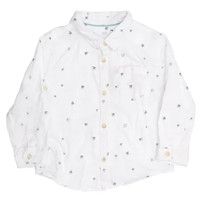 Shirt (White, Blue) from Zara Baby Cotton