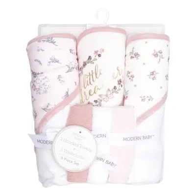 Badcape (Vit, Rosa) från Modern Baby