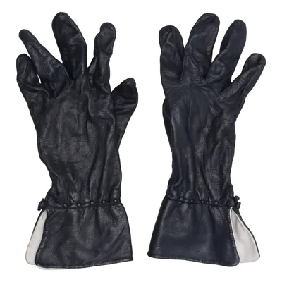 Leren handschoenen (Zwart, Grijs)