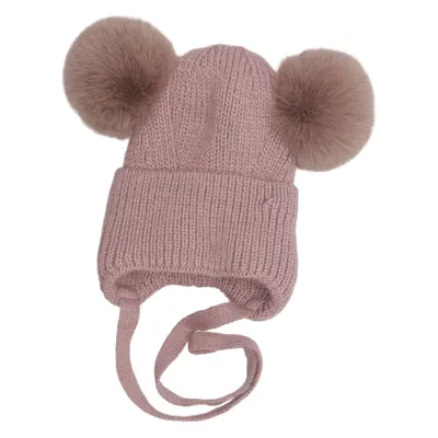 Bobble hat (Pink, Brown) from Valena