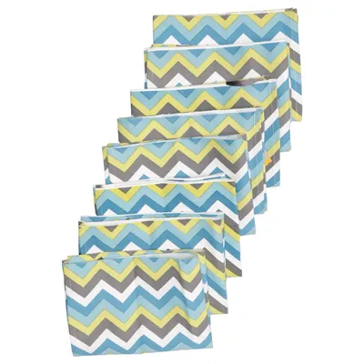 Set de table (Bleu, Vert, Blanc) de Mogihome Coton