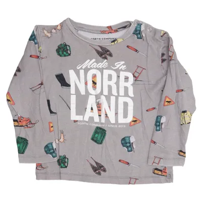 Long sleeve T-shirt (Gray, Multicolored) from Sqrtn Company Cotton