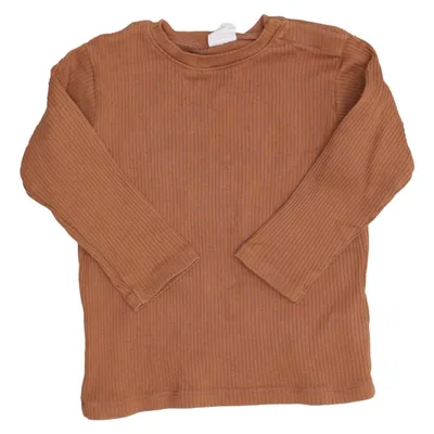 Long sleeve T-shirt (Brown) from Hema Elastane, Organic cotton