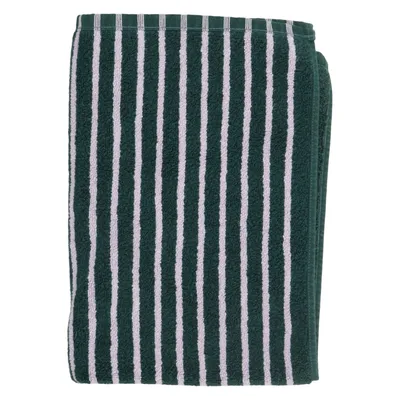 Towel (Green, White) from Scandi Living Organic cotton