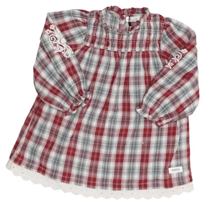 Dress (Red, Gray, White) from Newbie by KappAhl Cotton