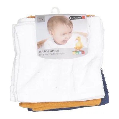 Handdoek (Wit, Geel, Blauw) van Ergee Katoen