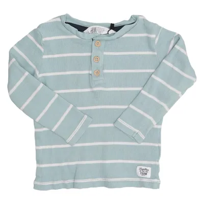 T-shirt manches longues (Bleu, Blanc) de H&M Coton