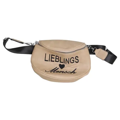 Waist bag (Beige, Black) from Gianni Polyurethane