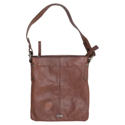 Sac à bandoulière (Marron) de Spikes & Sparrow Coton, Cuir, Polyester