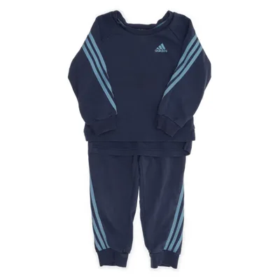 Set (Blauw) van Adidas Katoen, Gerecycled polyester