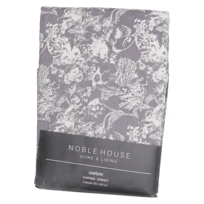 Rideau à œillets (Noir, Blanc) de Noble House Polyester