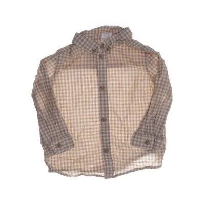 Chemise (Beige, Blanc) de H&M Coton