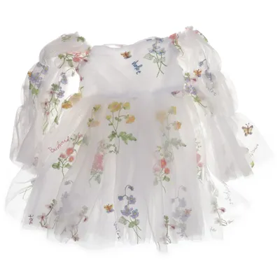 Flower girl dress (White, Multicolored)