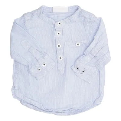 Chemise (Bleu, Blanc) de Baby by Lindex Coton, Lin