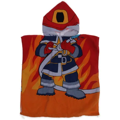 Badponcho (Oranje, Meerkleurig) van Rusta Katoen