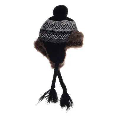 Trapperhatt (Svart, Brun, Vit) Akryl, Polyester