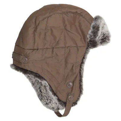 Trapper hat (Brown) from Woolrich Cotton, Polyamide, Polyester, Rabbit fur