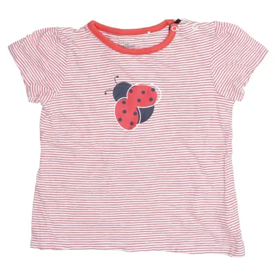 T-shirt (Vit, Röd) från Topomini Ekologisk bomull