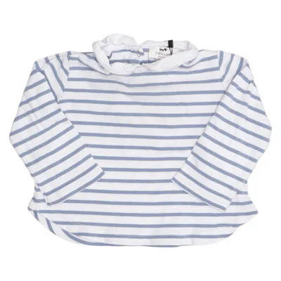 Long sleeve T-shirt (Blue, White) from Cyrillus Cotton