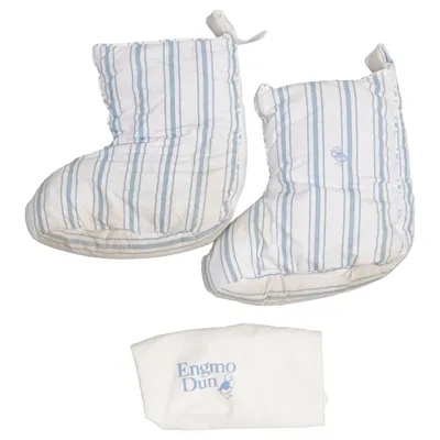 Slippers (White, Blue) from Engmo Dun