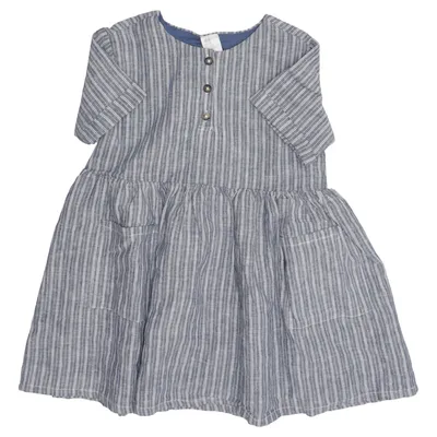 Robe (Bleu, Multicolore) de H&M Lin, Coton