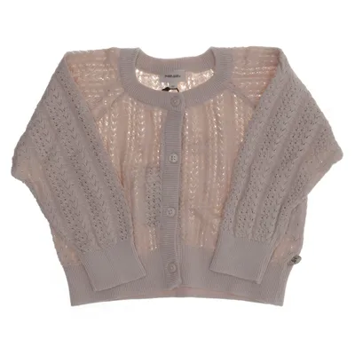Cardigan (Beige) van POMPdeLUx Organisch katoen