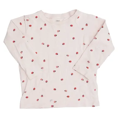 Lange mouwen shirt (Beige, Rood) van Lindex Katoen, Elastaan