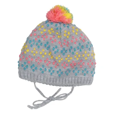 Bonnet à pompon (Gris, Multicolore) de Sterntaler Acrylique, Polyester