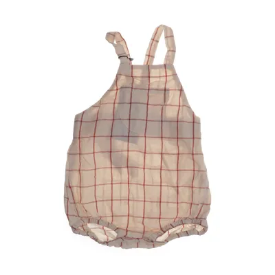 Salopette courte (Rouge, Beige) de Monkind