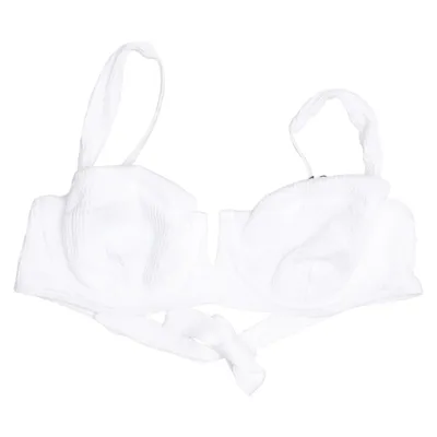 Bikini top (White) from Monday Swimwear Elastane, Recycled polyester