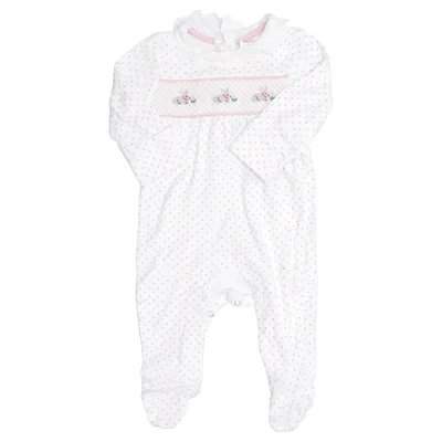 Strampler (Weiß, Pink) von Baby Boden Baumwolle
